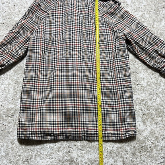 ZARA Double Breasted Trench Coat Heritage Check Size Small - Picture 9 of 10